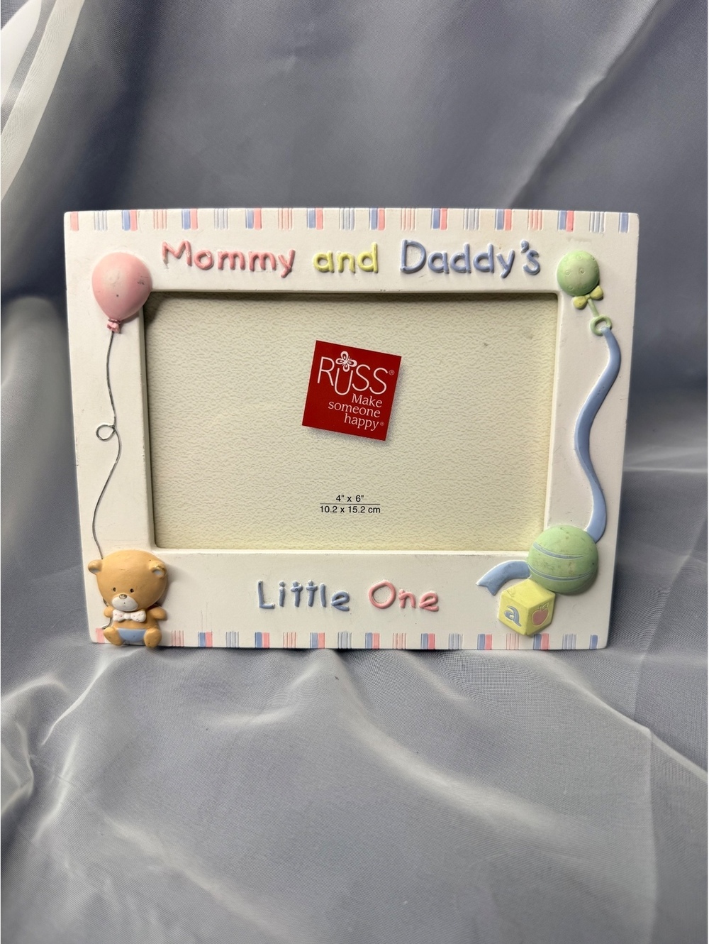 Russ Y2K Baby Picture Frame 4x6 Little One Mommy & Daddy’s Nursery Decor Vintage